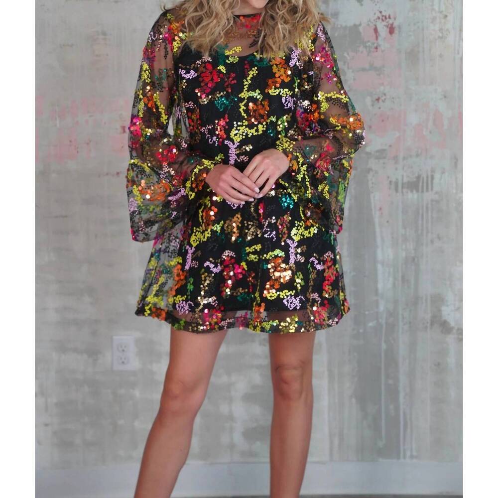 NEW THE HOUSE OF PERNA doris dress in multi